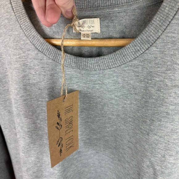 The Simple Folk Gray Sweatshirt Sheath Dress with Long Sleeves, Crew Neck Sz Med - Picture 7 of 8